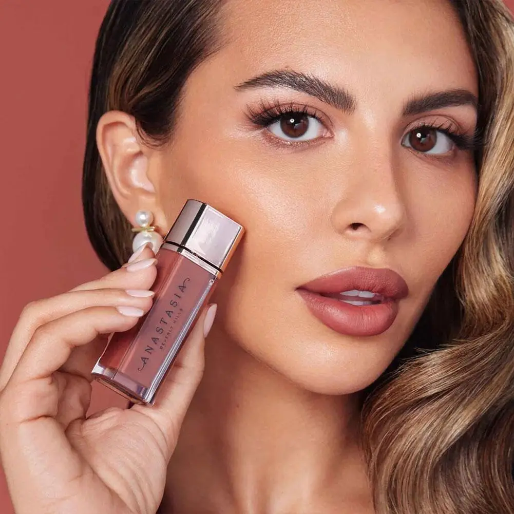 Anastasia gelo transparente marrom brilho labial hidratante batom líquido brilhante água luz espelho de vidro lábio esmalte de longa duração