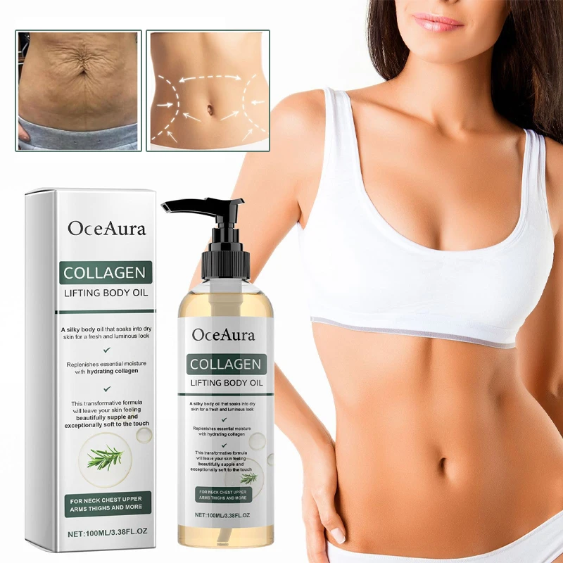 Collagen Lifting Body Oil Hydrating Massage Oil Repair Dry Rough Skin Full Body Daily Moisturizing Skin Care Body Treatment Oil