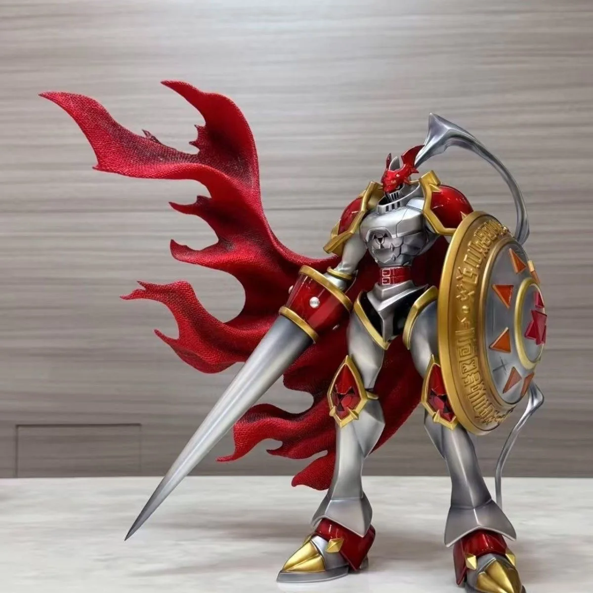 Auf Lager 40 cm Digimon Figur Action Figure Red Lotus Knightmon Anime Figuren Pvc Statue Sammlung Modell Schreibtisch Ornament Spielzeug