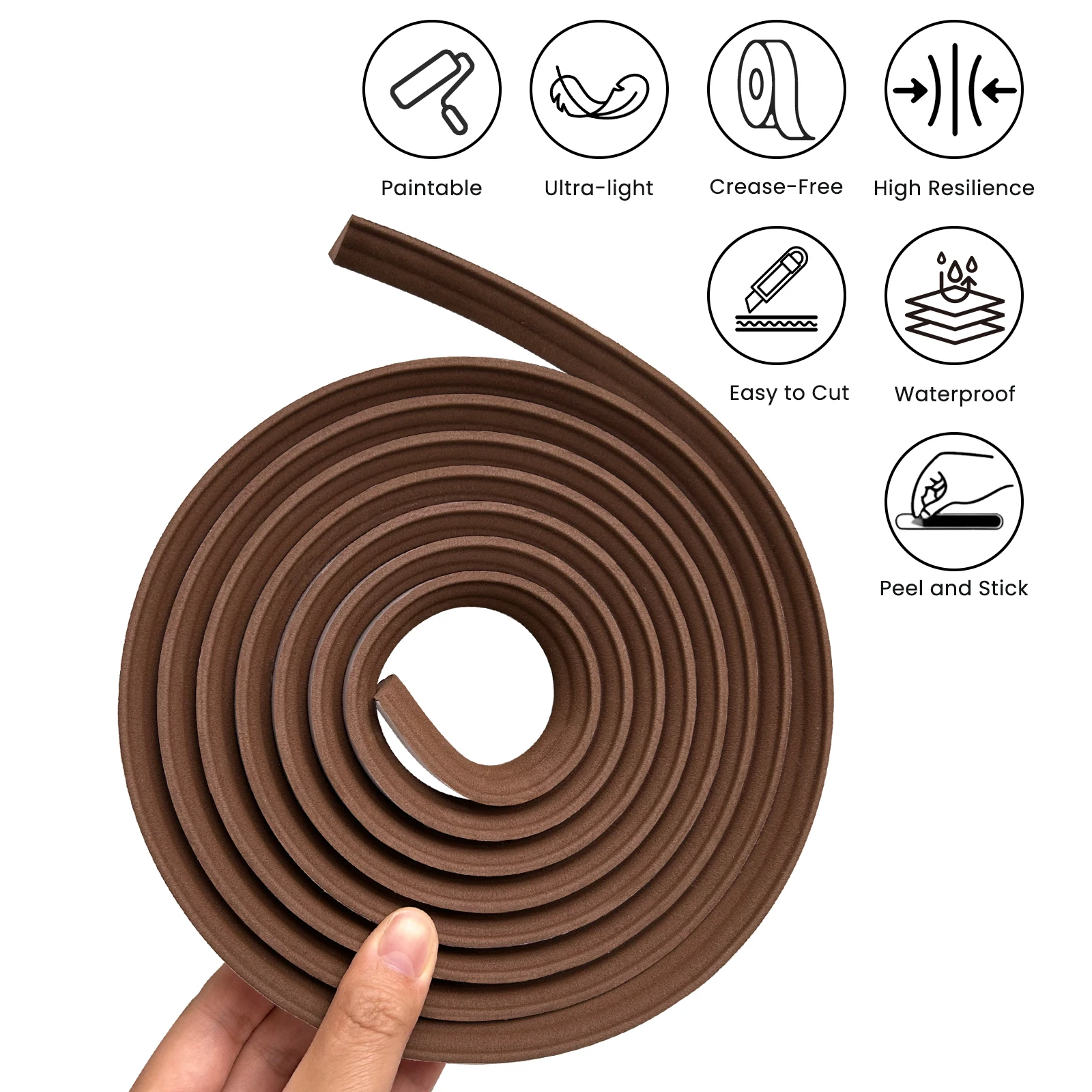 3m Wall Panel Decorative Tape Peel and Stick Flexible French Trim Edge Band Wall Waist Line Waterproof Wall Border Mirror Frame