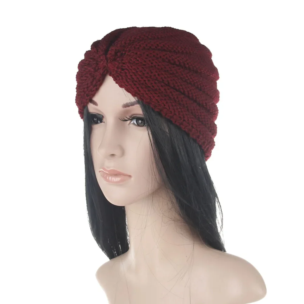 fashion women autumn winter hat solid color wool knitted hats outdoor warmth beanies for ladies gorros mujer invierno