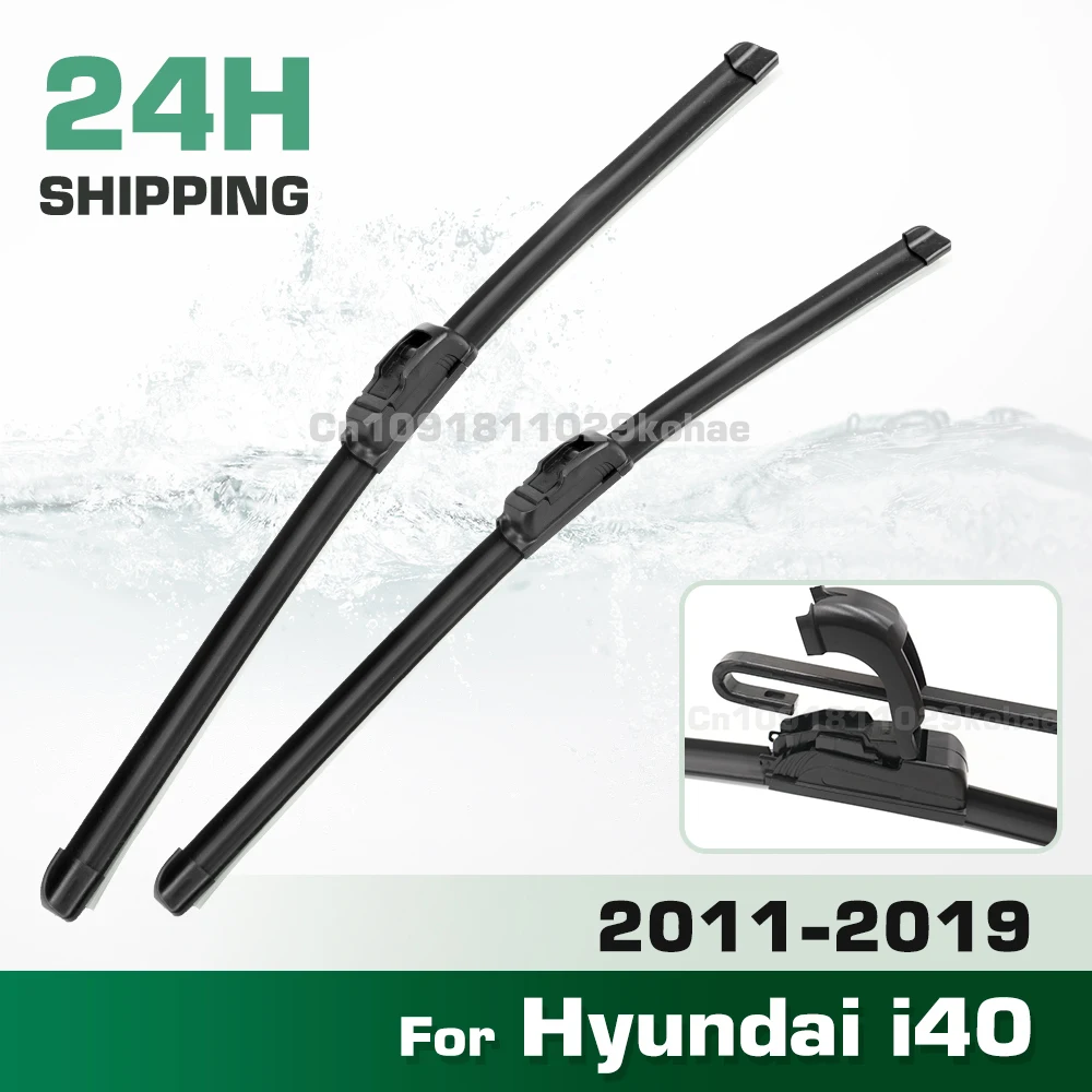 

GREATROAD Wiper LHD&RHD Front Wiper Blades Set For Hyundai i40 2011 - 2019 Windshield Windscreen Window Brush 26"+16"