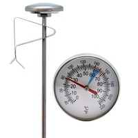 Milk Frothing Thermometer Stainless Steel Temperature Monitor 0℃~100℃/40℉~220℉ for Coffee Milk Froth Chocolate Cappuccino Food