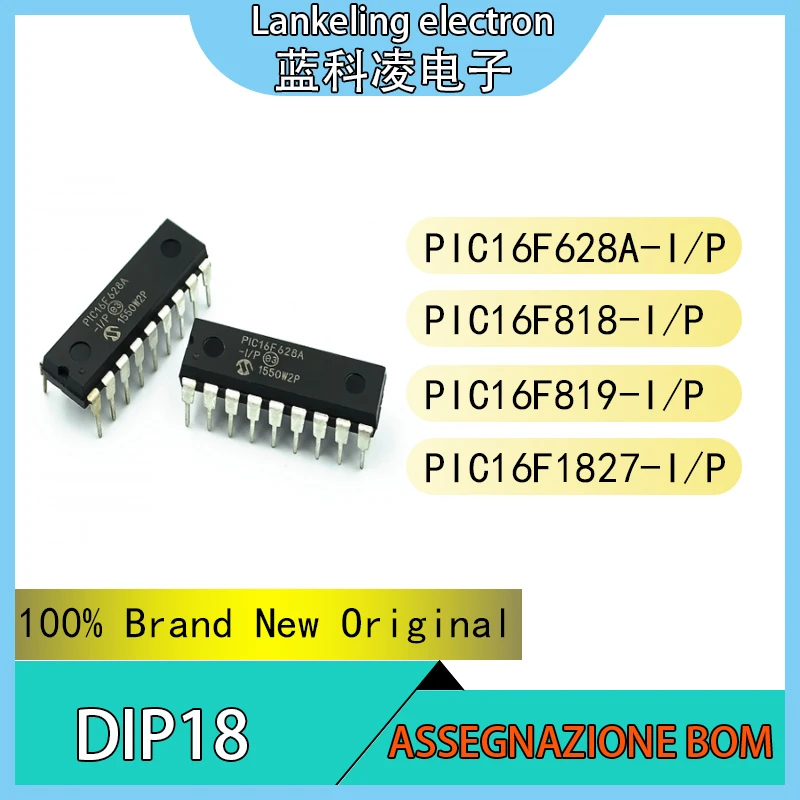 PIC16F628A-I/P PIC16F818-I/P PIC16F819-I/P PIC16F1827-I/P 100% Brand New Original Integrated circuit DIP18 chip