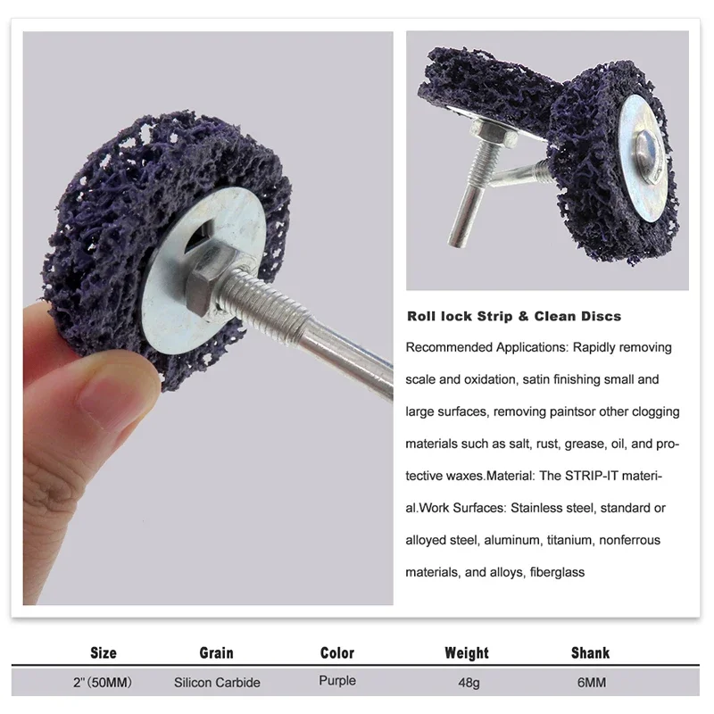 2-5 Zoll Schleifscheibe Poly Strip Disc Farbe Rostentferner Beschichtung für Winkelschleifer Clean Polish Metall Motorrad Auto Holzarbeit