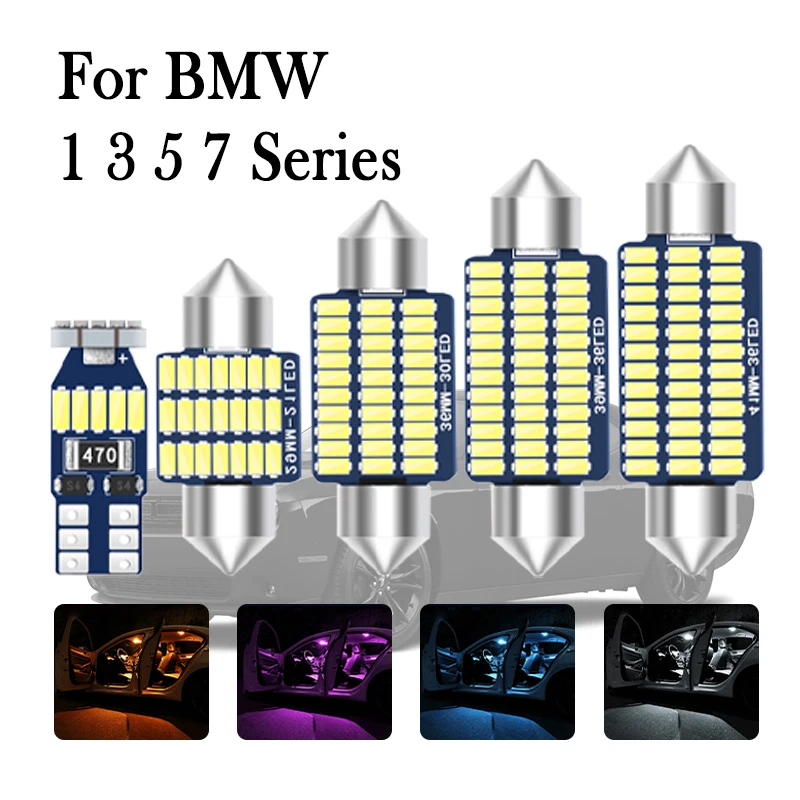 

For BMW E87 E81 F20 E46 E90 E91 E92 E93 E39 E60 E61 F10 F11 E38 E65 E66 1 3 5 7 Series Accessories Canbus LED Interior Lights