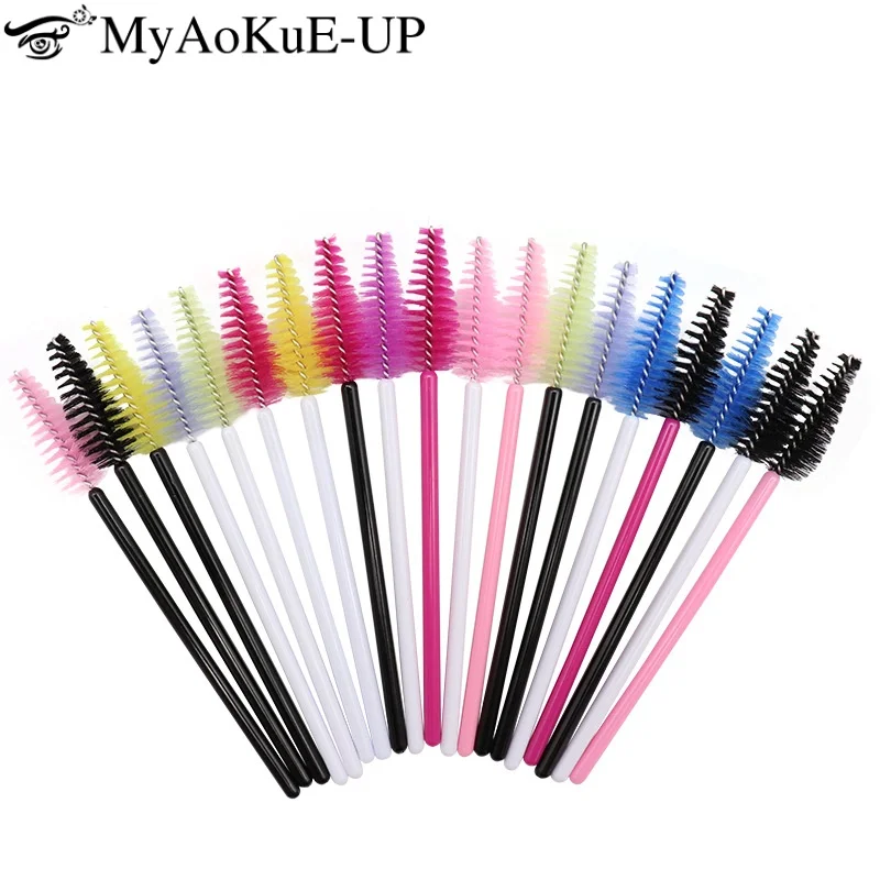 Brosse à cils jetable, baguettes de Mascara, peigne à sourcils, bobines, Extension de cils en forme de goutte, outil de maquillage, 100/200