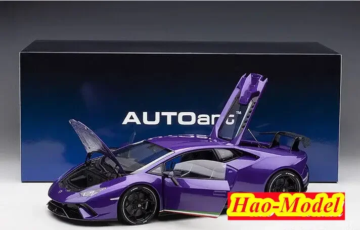 Autoart 1/12 dla Huracan performante 2017 metalowych Model odlewu ozdoby samochodowe zabawek prezenty urodzinowe dla chłopców kolekcji wystawowych hobbystów