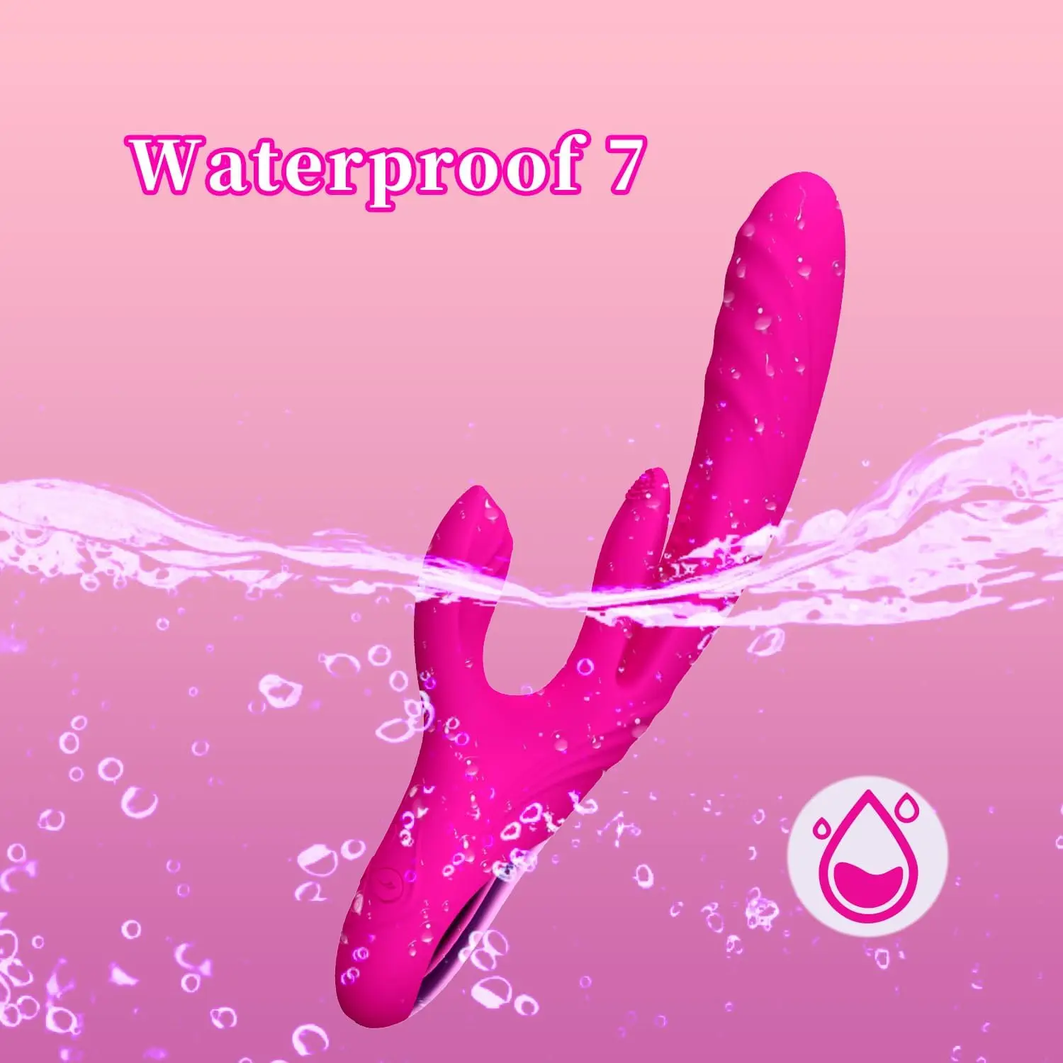 هزاز Thrusting دسار ألعاب جنسية للنساء ، G Spot أرنب أنثى ترفرف الهزاز مع 7 تهتز 10 ترفرف 3 Thrusting Mod #6