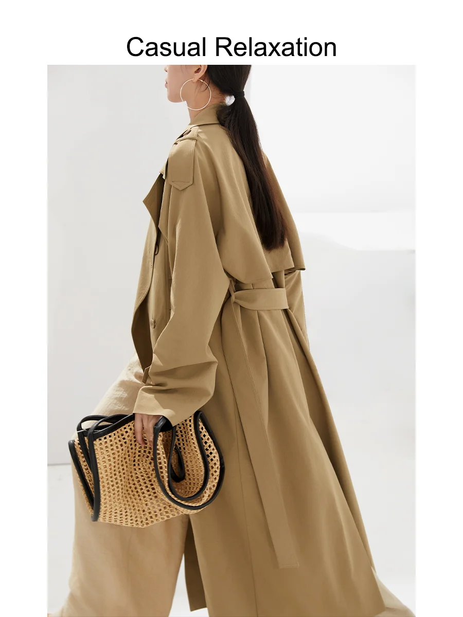 

Классическое длинное пальто, ветровка Briti, ретро Sle, повседневное, для отдыха, женская мода, весна-осень, Новое поступление, полиэфирное волокно