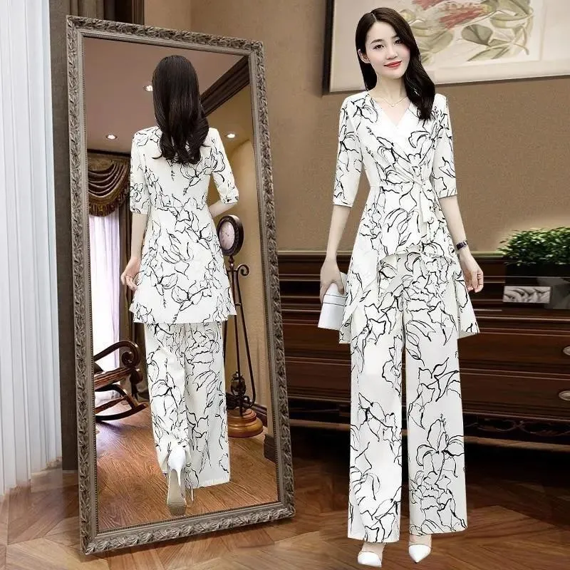 ensemble-amincissant-tendance-pour-femme-style-elegant-pantalon-large-deux-pieces-manches-mi-longues-col-rond-ideal-pour-l'hiver