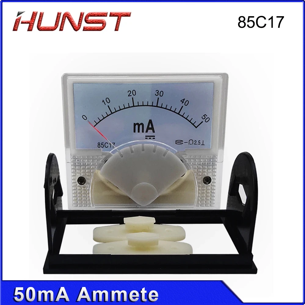 Hunst 50mA مقياس التيار الكهربائي 85C17 DC 0-50mA لوحة لقطع القطع بالليزر CO2