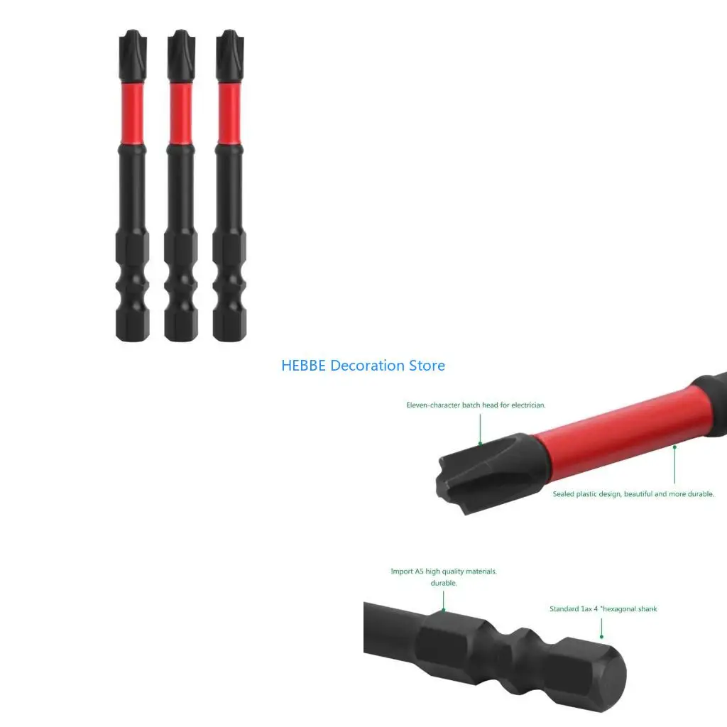 

B0KC Electrician Special Crossing Screwdriver Bit Nutdrivers FPH2 for Socket