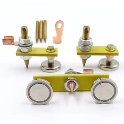 1pcs Welding Magnet Head Magnetic Welding Ground Clamp Holder Fixture Strong Welder Sheet Metal Repair Machine Ground Wire Clamp