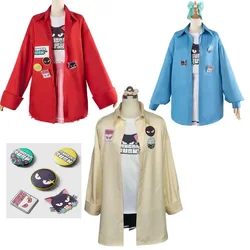 Anime Archive kurimura airi Cos Ibaragi Yoshimi Cospaly Yutori Natsu Costume bule Yellow Red Coat Skirts coat Custom Size