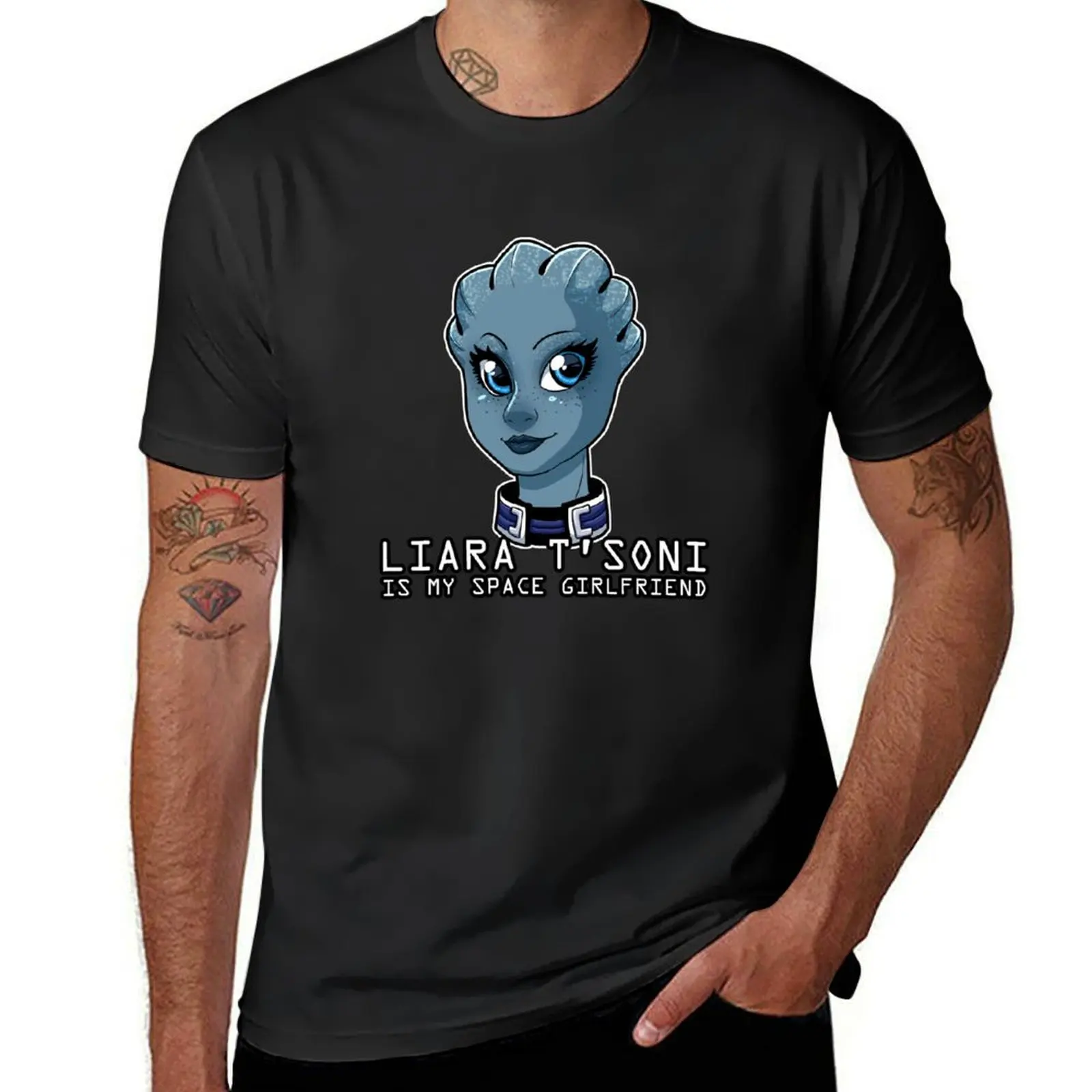 

Liara Is My Space Girlfriend T-Shirt anime clothes croswit shirt man animal prinfor boys vintage t shirts mens clothing