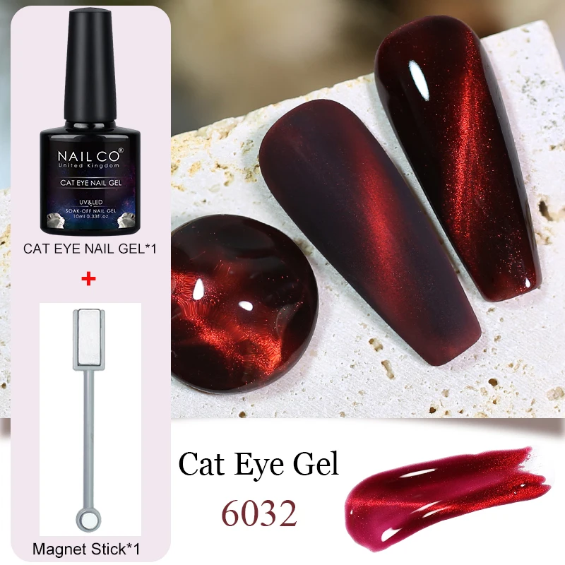 NailCO 10 ml Red Starlight Cat Magnetic Gel Nagellack Nagelzubehör Vernis Semi Permanent Gel für Herbst Winter Cat Eye Produkte