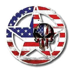 Car Stickers ARMY STAR SKULL USMC USA AMERICAN FLAG DECAL STICKER CAR TRUCK WINDOW PATRIOTIC Stickers