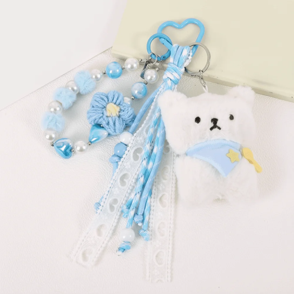 Sleutelhanger kralenketting ster sleutelhanger gevuld Kawaii ster hanger cartoon comfort beer hanger verjaardagscadeaus
