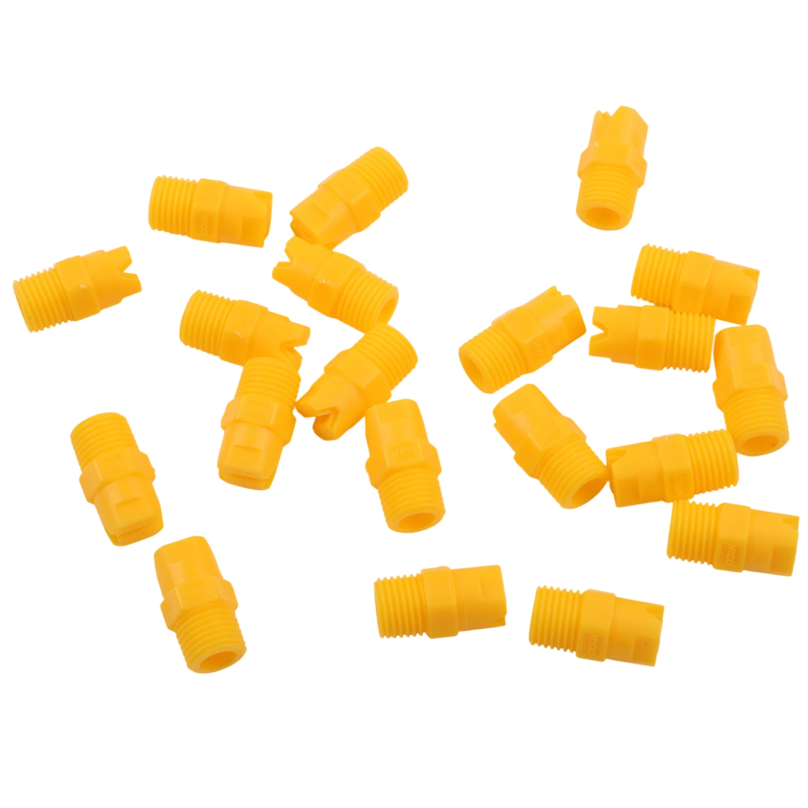 Simplify Your Watering Routine Pack of Twenty Reliable BSPT Male Threaded Flat for fan Nozzles with Optimal Performance