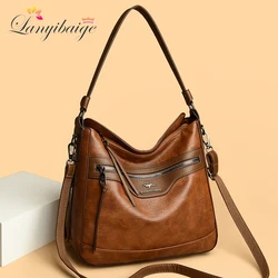 High Quality Soft Leather Shoulder Crossbody Bags For Women Large Capacity Luxury Bag Brand Designer Casual Handbag Sac A Main