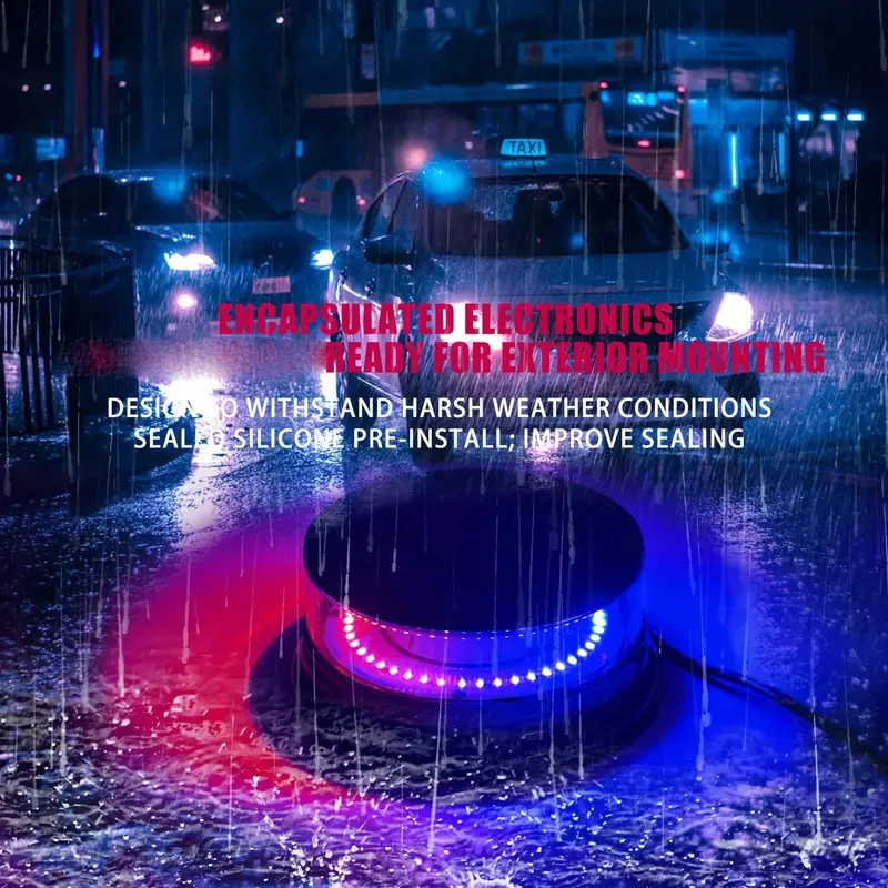 LED Red And Blue Strobe Lights Emergency Light For Vehicles Flashing Lights Beacon Lights For Truck Magnetic Light Bar Small Lig