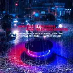 LED Red And Blue Strobe Lights Emergency Light For Vehicles Flashing Lights Beacon Lights For Truck Magnetic Light Bar Small Lig