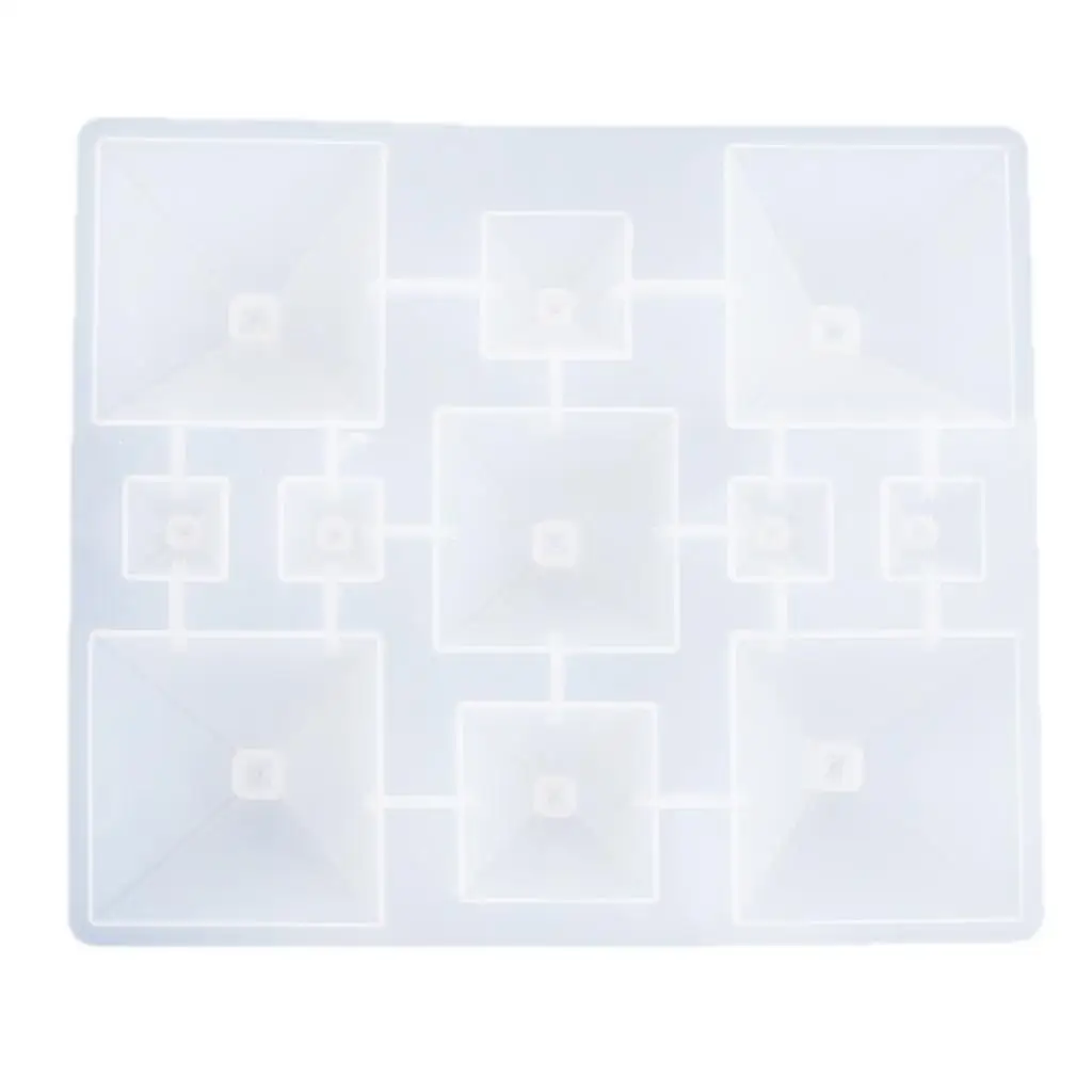 دلايات راتنج السيليكون على شكل هرمي ، جوهرة كريستالية ، كابوشون ، 5 أحجام