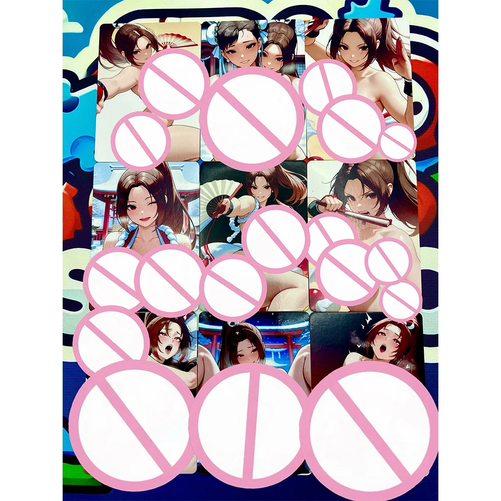 DIY 9PCS 킹 오브 파이터스 카드 풀 세트 희귀 애니메이션 캐릭터 컬렉션 카드 ACG 장식 TCG 재생 카드 선물