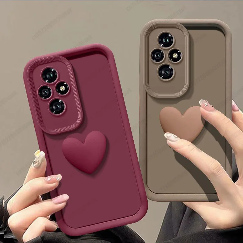 

For Honor 200 Pro Case Honor 200 Phone Case Honor 200 lite Cover Love Heart Soft Silicone TPU Bumper Cover Honor 200 Pro Cases