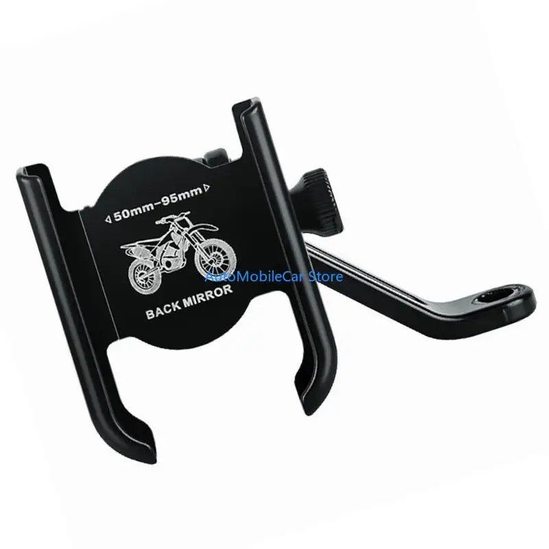 

G8TE Aluminum Motorcycle Phone Grip Bracket Support Rack with Anti Vibration Features