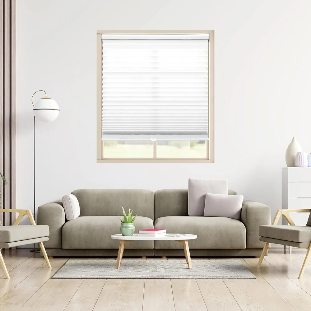 

Cordless 1" Light Filtering Pleated Shade, Fabric, White