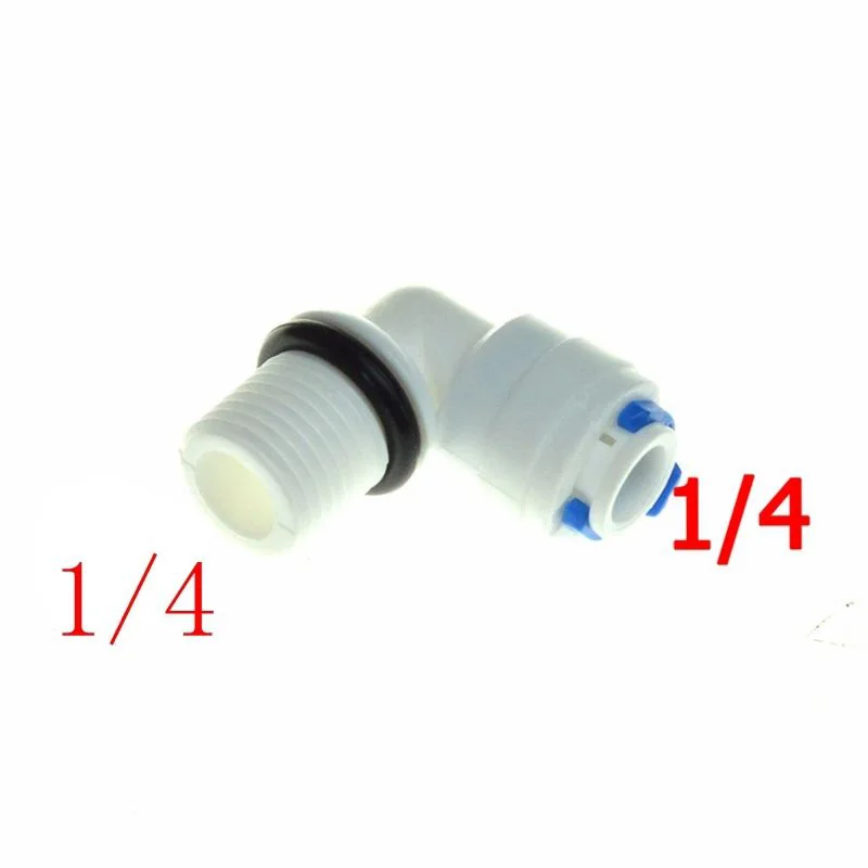 

5Pcs1/4" OD Hose Connection 1/4"Male Elbow Quick Connector RO Water Reverse