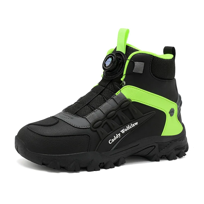 Casual Leather Motorcycle Riding Boots for Men Off-Road Motocross Shoes Breathable Wear Resistant view 3