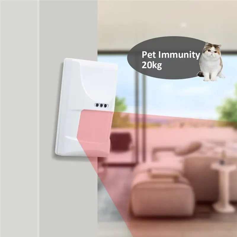 JABS-Jumper Switch 100° 12M Wide Range Detection 12V Wired Infrared Motion Sensor Pet Friendly With Anti-Tamper Function