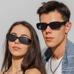 2pcs Square Sunglasses Women Rectangle Brand Designer Couple Sun Glasses Unisex Small Gradient Lens Fashion Oculos UV400