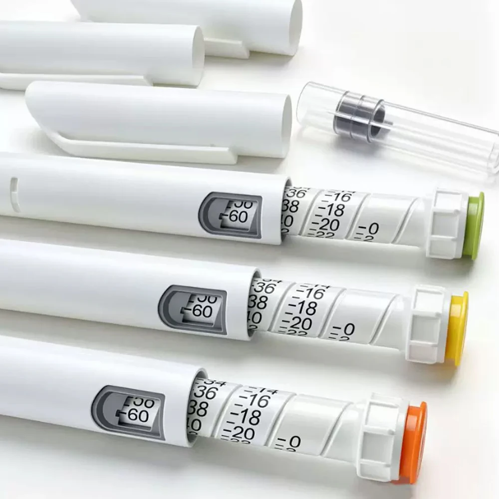 Disposable Sterile Injection Pen Insulin Pen Adjustable Growth Hormone Dose-adjustable 60U with 3ml Cartridges & 32G 4mm Pen Tip