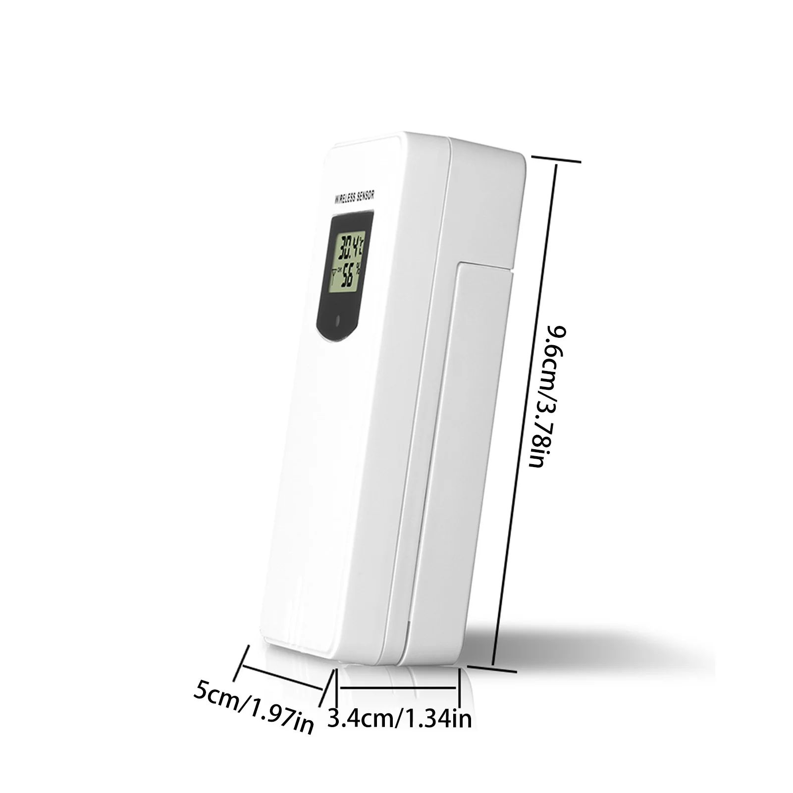 Electronic Digital Temperature Humidity Sensor Meter Hygrometer In/Outdoor Use Compatible with Weather Stations