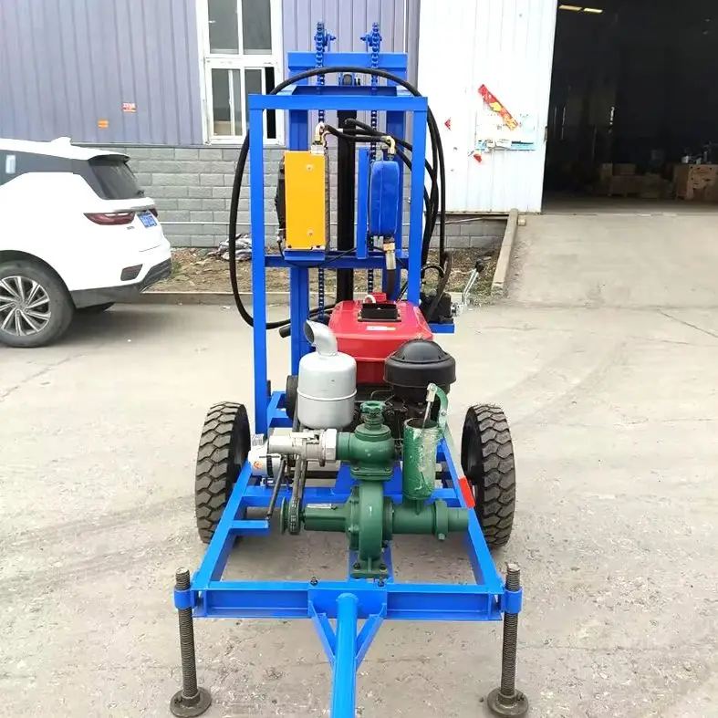 

Индивидуальная портативная гидравлическая дизельная буровая установка для водяных скважин 22 л.с., 25 л.с., 28 л.с., 30 л.с., 35 л.с., глубина бурения 100м, 150м, 180м