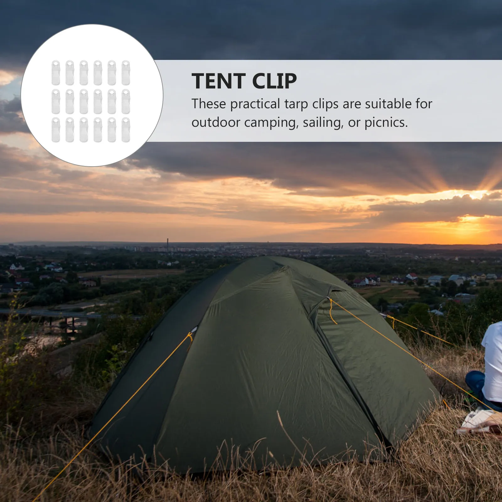 

24 шт. прочных зажимов для тентов и тентовых полотен, зубчатые клипсы для кемпинга, навесов, караванов, крепления для палаток и стоек тентов
