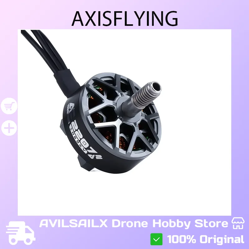 

AxisFlying AE2207 V2 1860KV 1960KV Motor 5mm Shaft for 5" FPV Drone 4-6S Freestyle Cinewhoop DIY Build