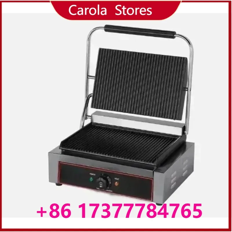 Commercial Single Head Sandwich Panini Maker Press Toaster Contact Grill Machine For Sale