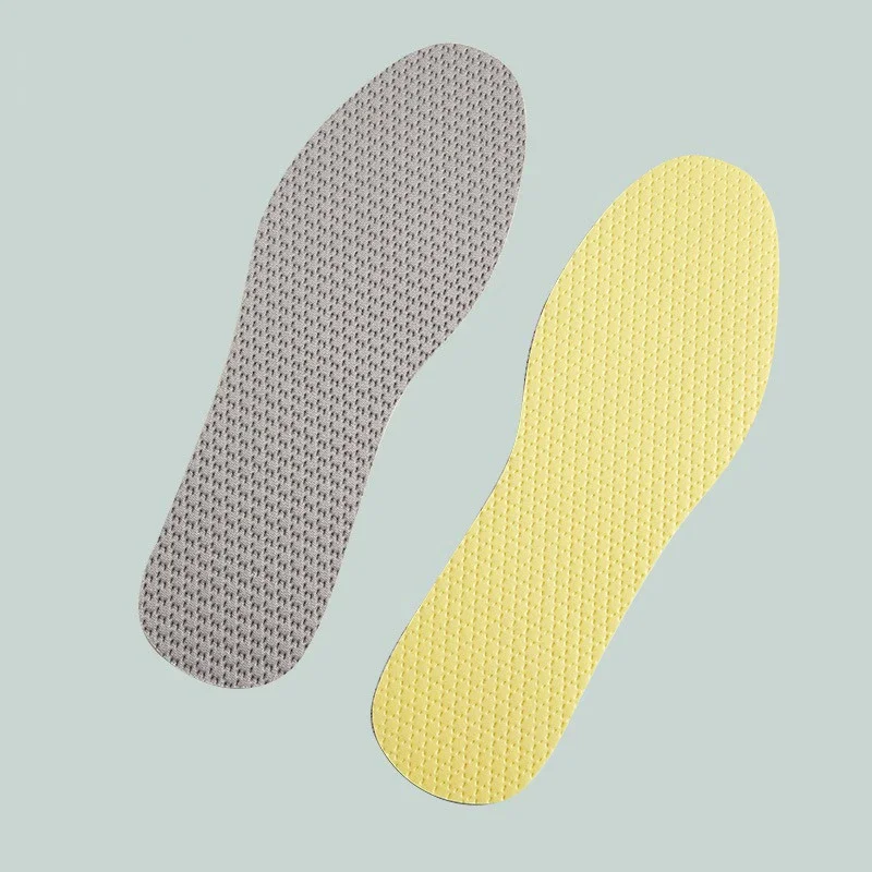 1 Pair Ultra-Thin Sports Insoles with Arch Support Breathable Sweat-Absorbing Foot Insole Soft-Soled Shoe Cushion Latex Inserts
