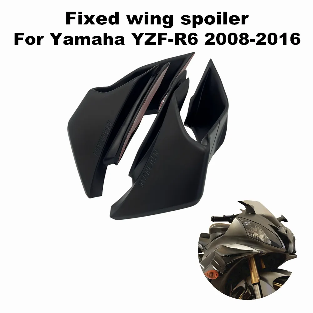 

Suitable for Yamaha YZF-R6 YZFR6 2008-2016 Motorcycle Front Side Cover Protection Kit Aerodynamic Wing Cover Aileron