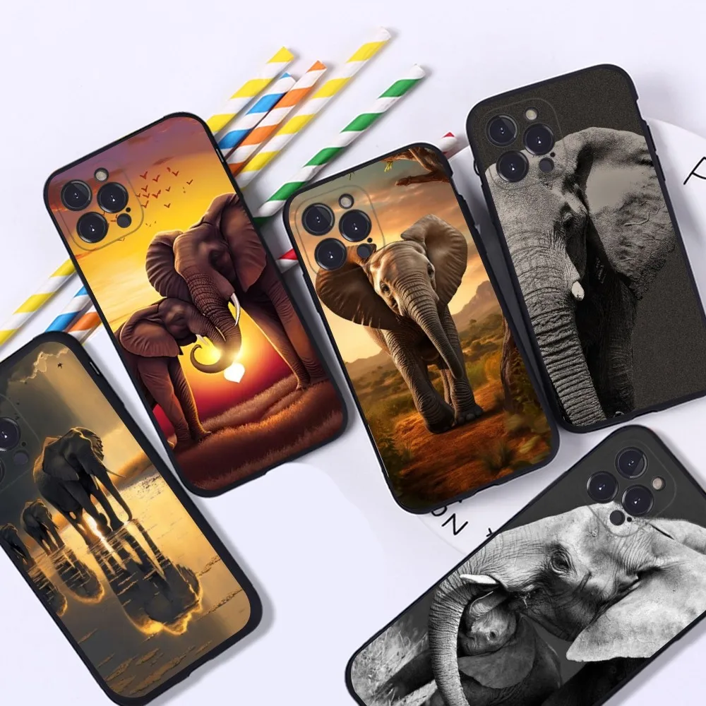 Animal Elephant Phone Case For IPhone 14 11 12 13 Mini Pro XS Max Cover 6 7 8 Plus X XR SE 2020 Funda Shell