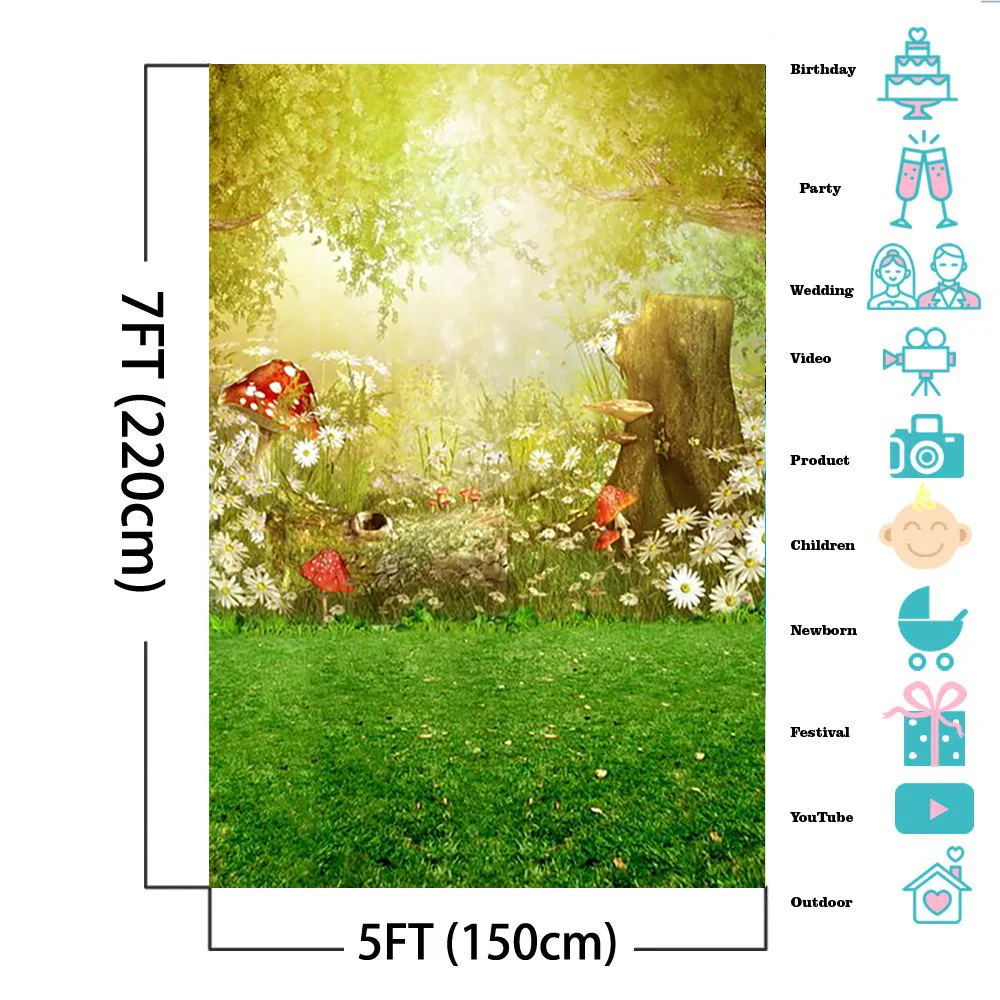 Spring floral background for photo studio green grass leaves backdorp for photography studio fantasy newborn baby portrait