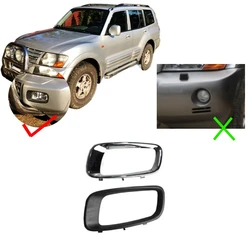 2 Pcs Black or Chrome Front Light Cover for Pajero V73 2001-2003 MR388019 Lamp Cover for Montero Lamp V75 V77 for Shogun
