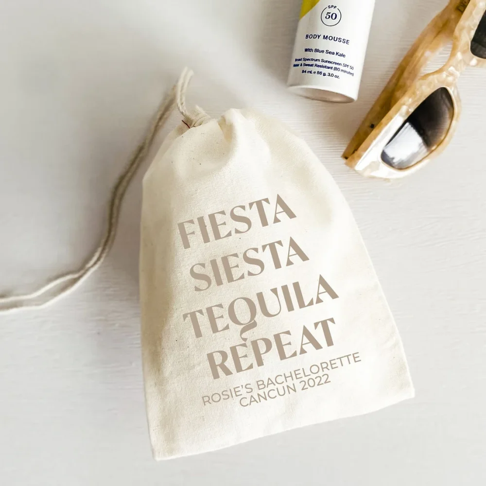 20 pcs Fiesta Siesta Tequila Repeat-Bachelorette Party-Hangover Kit Bags-Hangover Recovery Kit-Custom Gift-Mexico Survival Kit