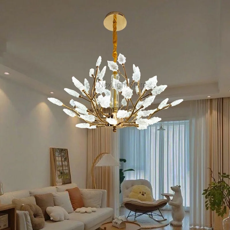 

New branch shaped crystal bedroom pendant light luxury art decoration living room study dining room entrance dressing room light