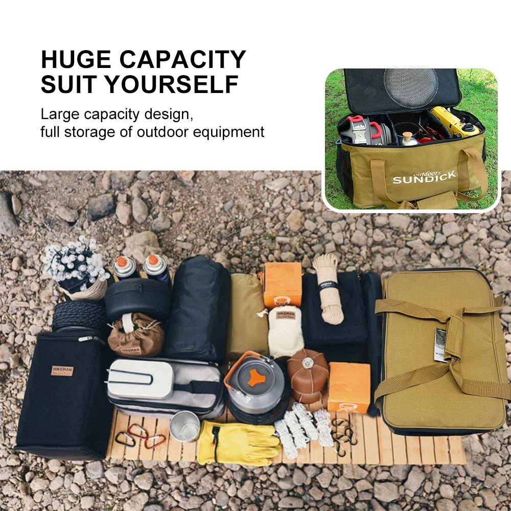 Outdoor cookware set, pot, air tank, anti-collision picnic bag storage bag, picnic tableware package, ice bag, large capacity